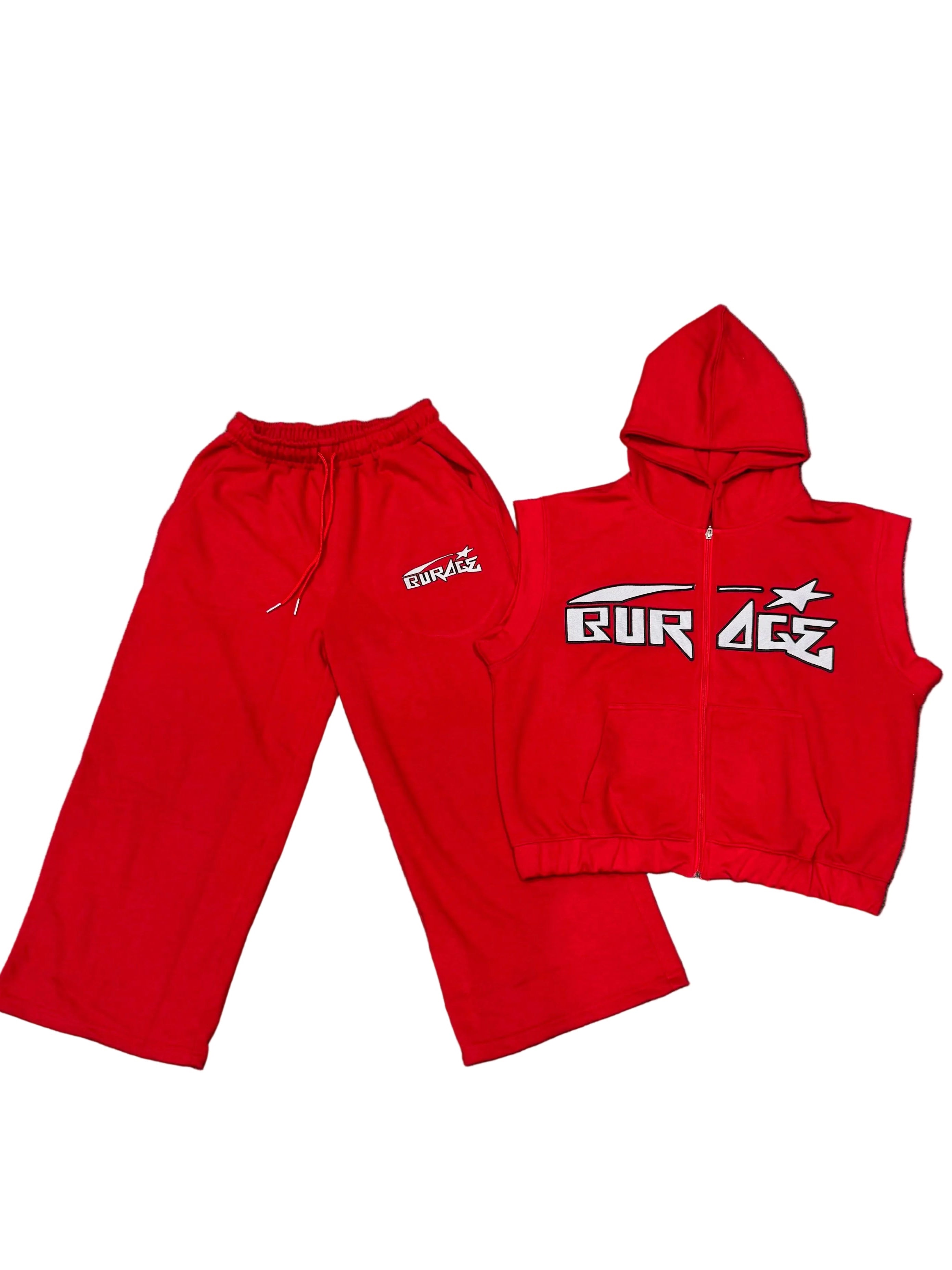 Anti Worker Sleeveless Red set