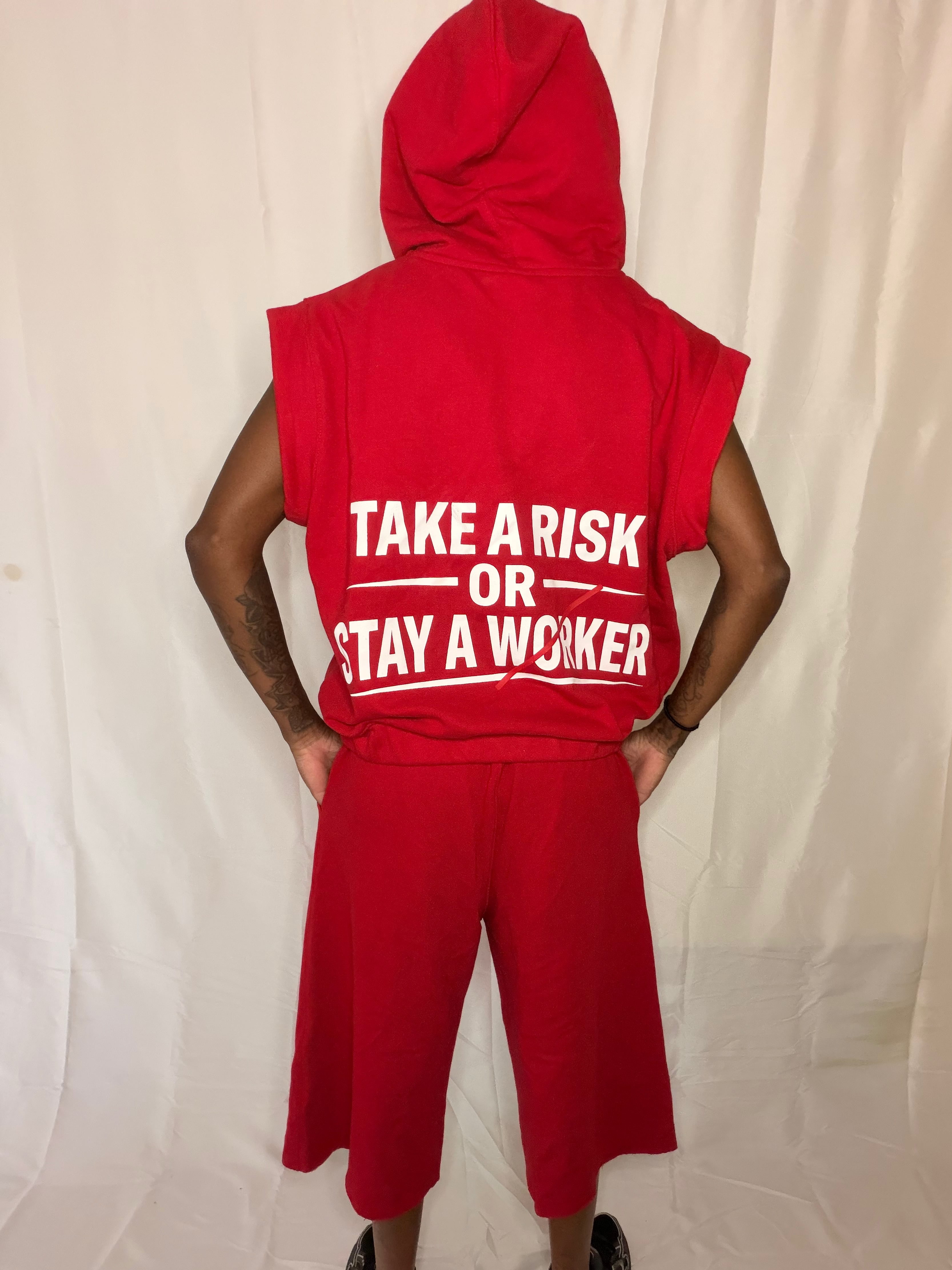 Anti Worker Sleeveless Red set