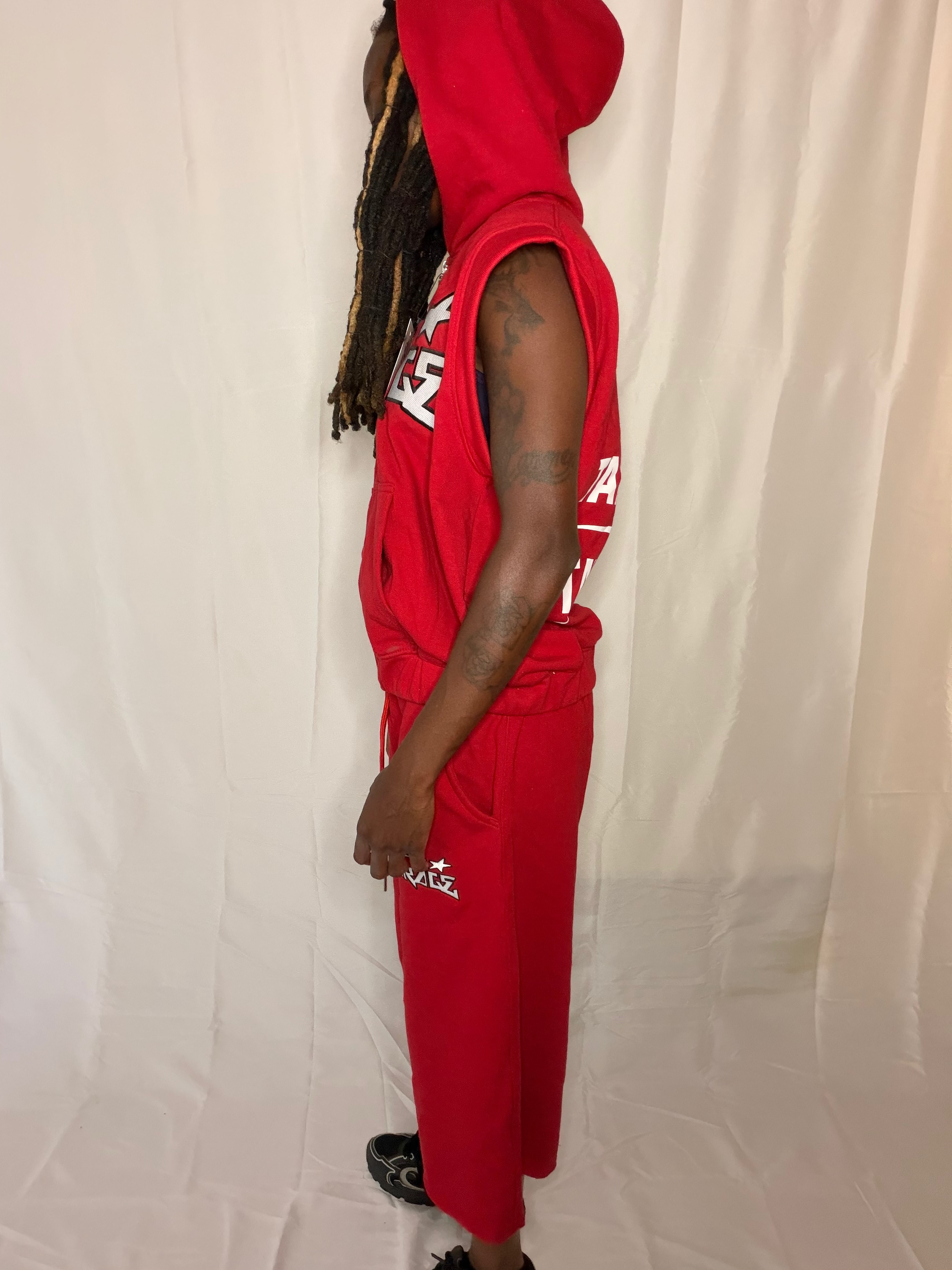 Anti Worker Sleeveless Red set