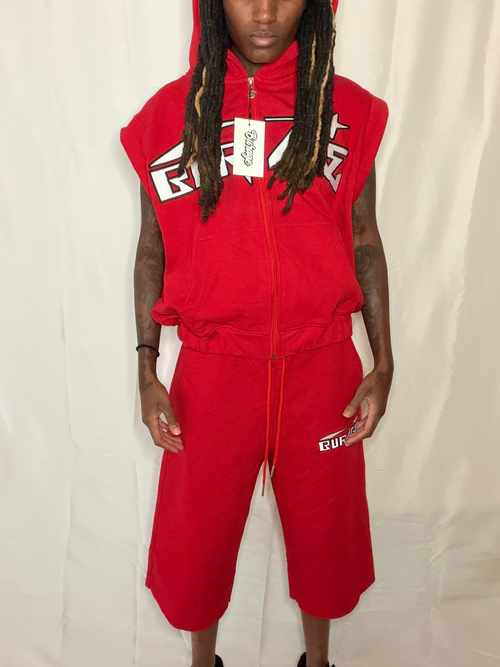 Anti Worker Sleeveless Red set